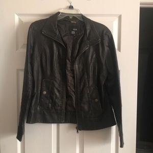 Brown leather jacket